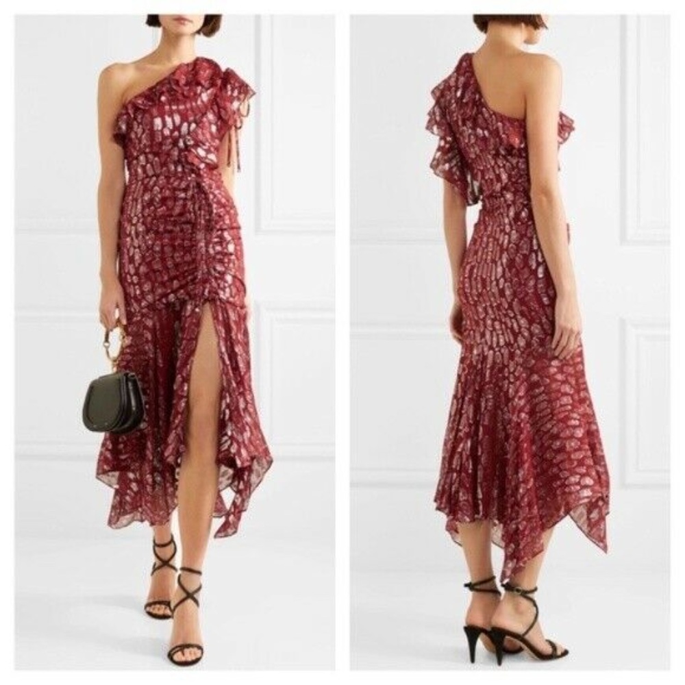NWT Veronica Beard Leighton Silk Midi Dress - sz 6